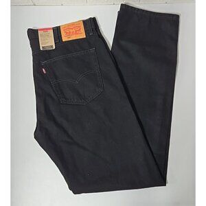 Levi's Men's 505 Regular Fit BLACK Jeans denim, 38W x 36L  NEW NWT